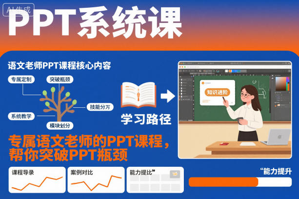 PPT系统课,专属语文老师的PPT课程,帮你突破PPT瓶颈插图 PPT系统课,专属语文老师的PPT课程,帮你突破PPT瓶颈