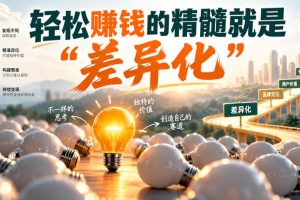 某公众号付费文章：轻松賺钱的精髓就是“差异化”