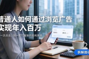 2026最新技术，24小时全自动浏览广告，全网独家项目，单台设备日入200+新手小白可快速上手，支持实地学习实地考察【揭秘】